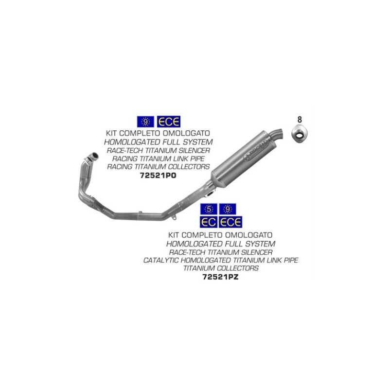 72521P : Arrow homologierte Titanlinie Honda CRF Africa Twin