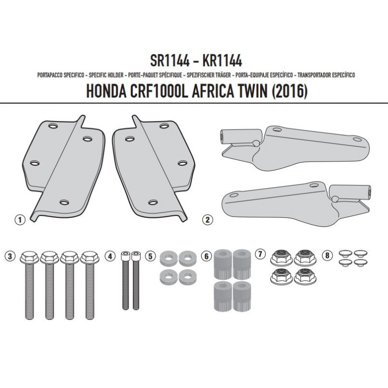 SR1144 : Supporto per Top-case Givi SR1144 Honda CRF Africa Twin