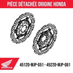 45120-MJP-G51 + 45220-MJP-G61 : Discos de freno delantero de origen Honda Honda CRF Africa Twin