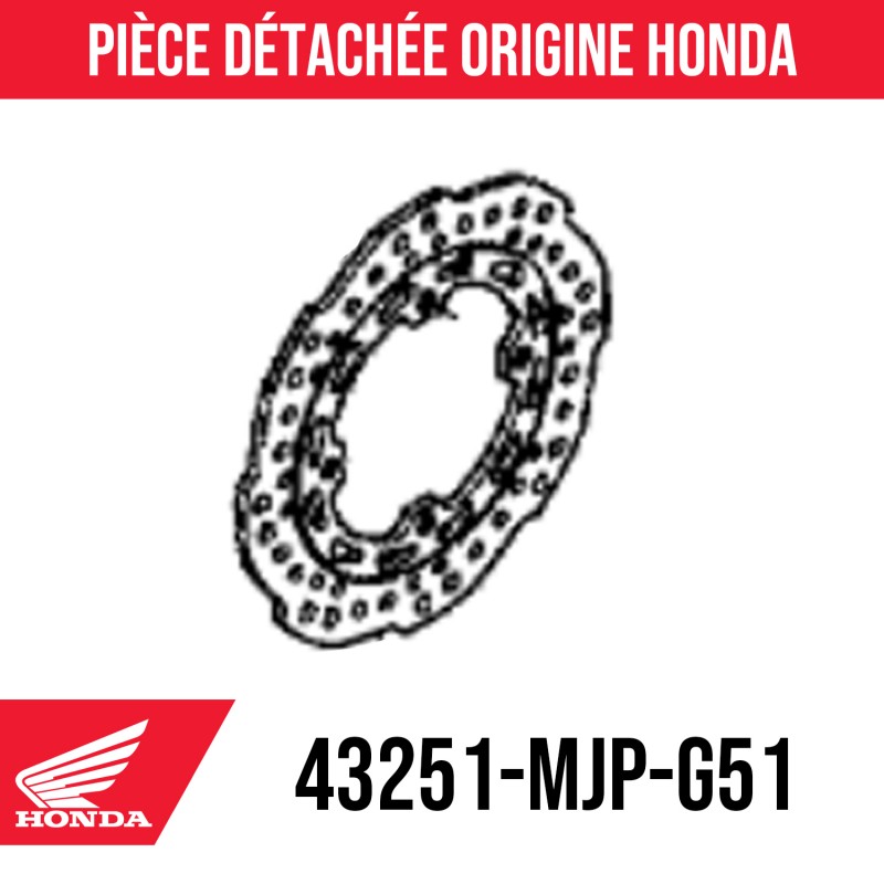 43251-MJP-G51 : Disco de freno trasero original Honda Honda CRF Africa Twin