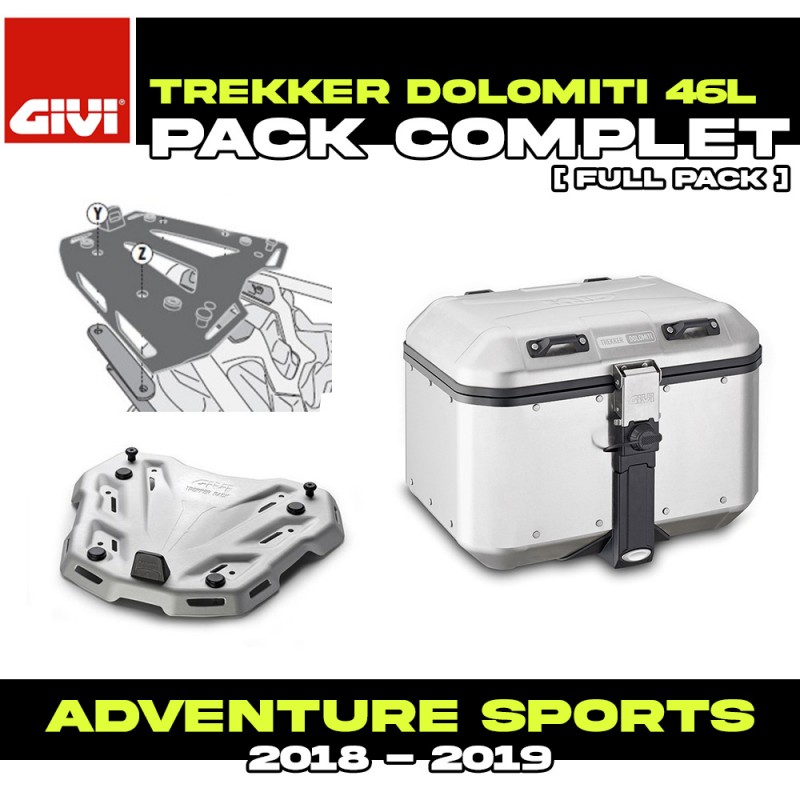 PACK-SR1161-DLM46A : Givi Dolomiti 46L Alu Top-Case Pack Honda CRF Africa Twin