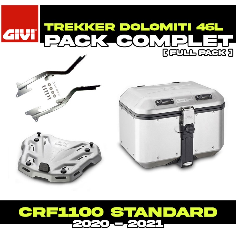 PACK-1179FZ-DLM46A : Givi Dolomiti 46L Alu Top-Case Pack Honda CRF Africa Twin