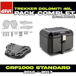 PACK-SR1144-DLM46B : Pack Top-Case Givi Dolomiti 46L Nero Honda CRF Africa Twin