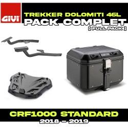 PACK-SR1162-DLM46B : Pack Top-Case Givi Dolomiti 46L Nero Honda CRF Africa Twin