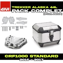 PACK-SR1144-ALA44A : Pacchetto Top-Case Givi Alaska 44L Alu Honda CRF Africa Twin