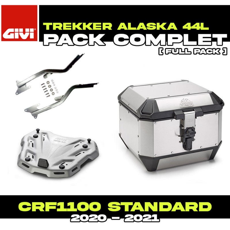 PACK-1179FZ-ALA44A : Givi Alaska 44L Alu Top-Case Set Honda CRF Africa Twin