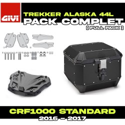 PACK-SR1144-ALA44B : Givi Alaska 44L Topcase-Set Schwarz Honda CRF Africa Twin