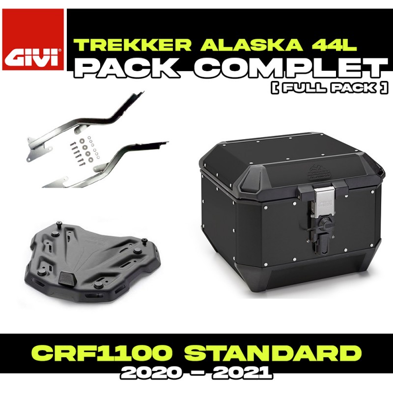 PACK-1179FZ-ALA44B : Givi Alaska 44L Black Top-Case Pack Honda CRF Africa Twin