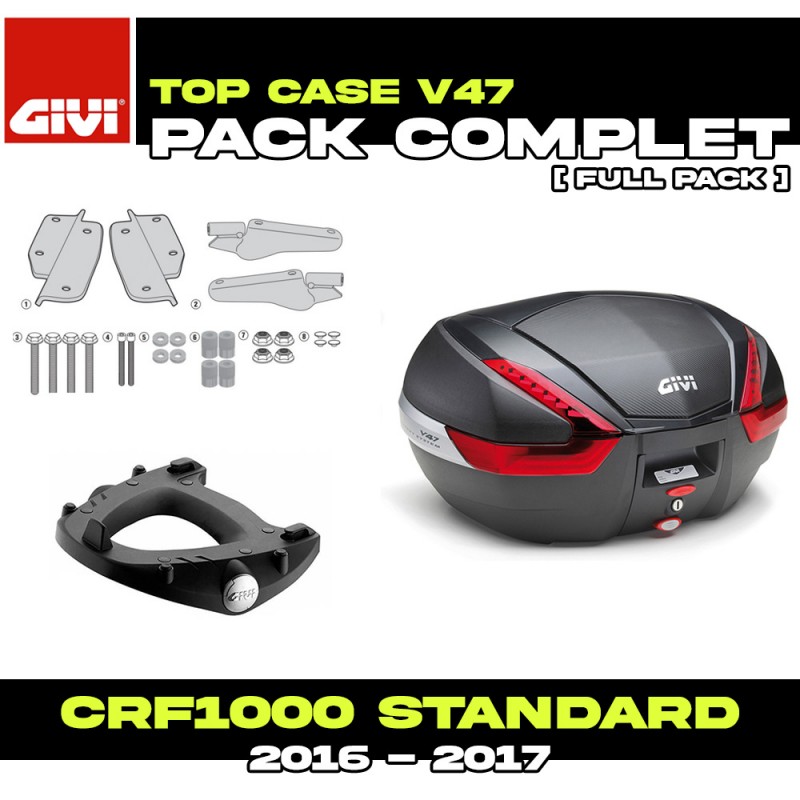 Top Case Monokey Top Case Moto Givi V47NT Tech avec réflecteurs fumés Vente  en Ligne 