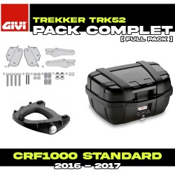 PACK-SR1144-TRK52B : Paquete Top-Case Givi Trekker 52L Negro Honda CRF Africa Twin