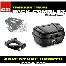 PACK-SR1161-TRK52B : Pack Top-Case Givi Trekker 52L Negro Honda CRF Africa Twin