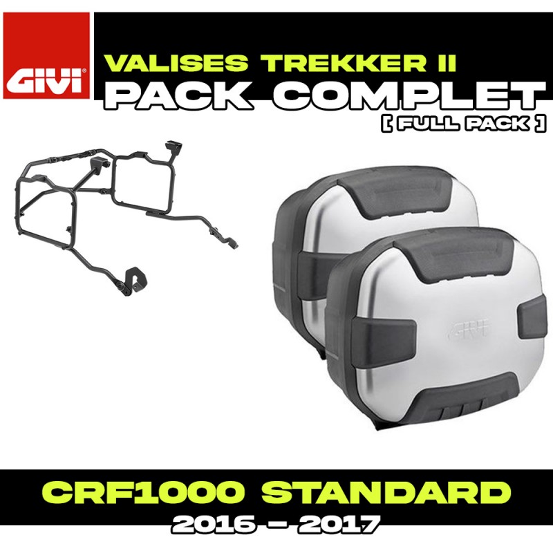 PACK-PLR1144-TRK35PACK2 : Givi Trekker II Alu Side Cases Pack Honda CRF Africa Twin