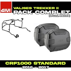 PACK-PLR1144-TRK35BPACK2 : Pack Maletas Laterales Givi Trekker II Negro Honda CRF Africa Twin