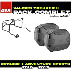 PACK-PLR1161-TRK35BPACK2 : Pack Valigie Laterali Givi Trekker II Nero Honda CRF Africa Twin