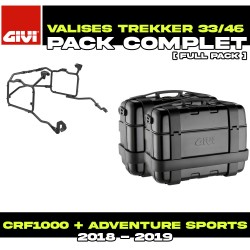 PACK-PLR1161-TRK33/46B : Givi Trekker 33/46L Black Side Case Pack Honda CRF Africa Twin