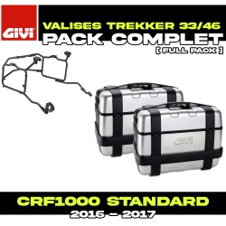 PACK-PLR1144-TRK33/46N : Givi Trekker Seitenkoffer-Set 33/46L Alu Honda CRF Africa Twin