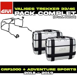 PACK-PLR1161-TRK33/46N : Givi Trekker 33/46L Alu Seitenkoffer Set Honda CRF Africa Twin