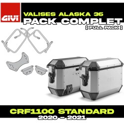 PACK-PLO1179MK-ALA36APACK2 : Givi Alaska 36L Alu Seitenkoffer-Set Honda CRF Africa Twin