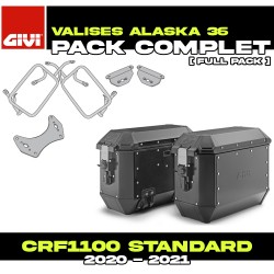 PACK-PLO1179MK-ALA36BPACK2 : Givi Alaska 36L Seitenkofferset Schwarz Honda CRF Africa Twin