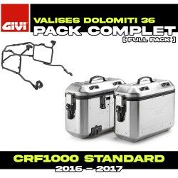 PACK-PLR1144-DLMK36APACK2 : Givi Dolomiti 36L Side Panniers Alu Kit Honda CRF Africa Twin