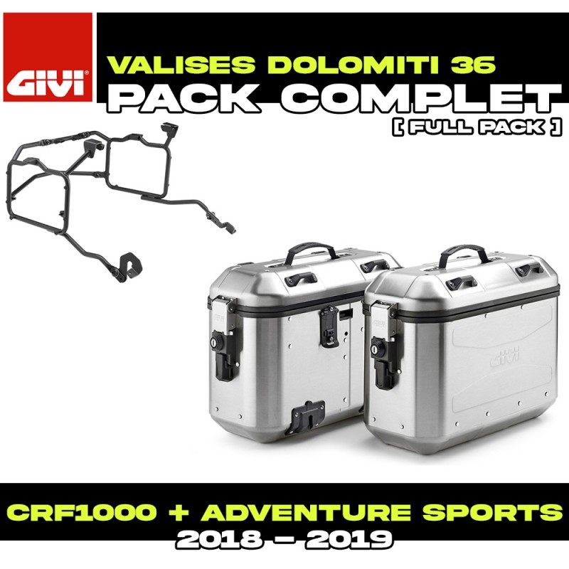 PACK-PLR1161-DLMK36APACK2 : Givi Dolomiti 36L Alu Seitentaschen-Set Honda CRF Africa Twin