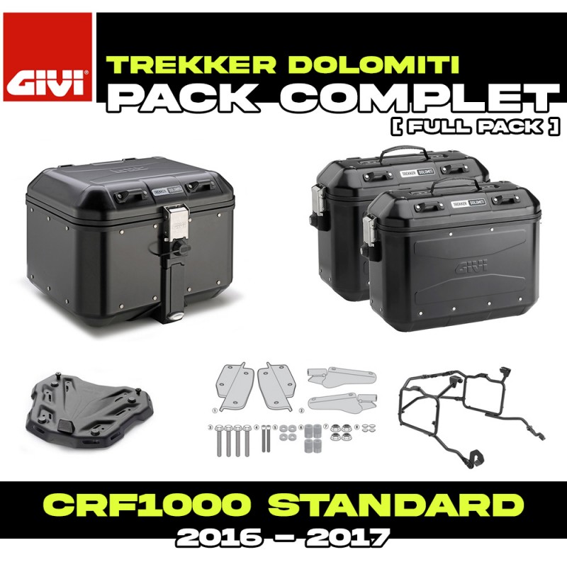 PACK-1144-DLMKB : Pacchetto Bagagli Givi Dolomiti Nero Honda CRF Africa Twin