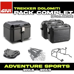 PACK-1161-DLMKB : Givi Dolomiti Gepäckpack-Set Schwarz Honda CRF Africa Twin