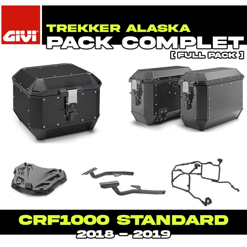 PACK-1162/1161-ALAB : Givi Alaska Black Luggage Pack Honda CRF Africa Twin