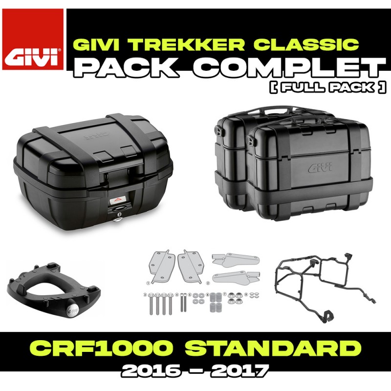 PACK-1144-TRKB : Pack de Equipaje Givi Trekker Negro Honda CRF Africa Twin