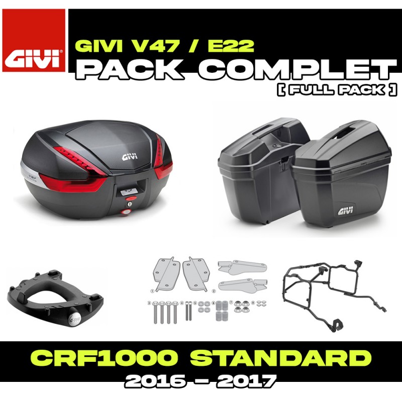 PACK-1144-V47NN/E22N : Paquete Equipaje Givi V47 / E22 Honda CRF Africa Twin