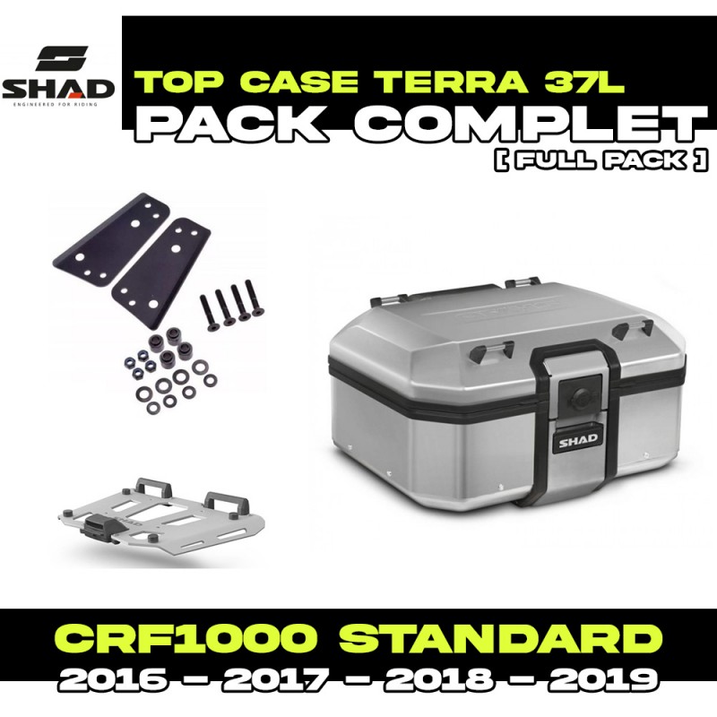 PACK-H0CR12ST-D0TR37100 : Kit Top-Case Shad Terra 37L Alu Honda CRF Africa Twin