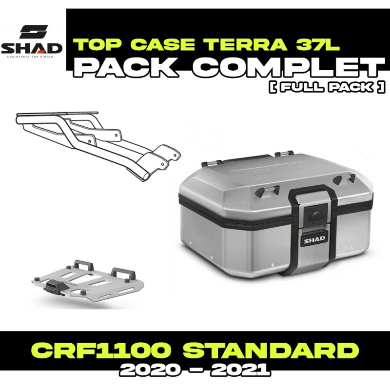 PACK-H0CR10ST-D0TR37100 : Paquete Top-Case Shad Terra 37L Alu Honda CRF Africa Twin