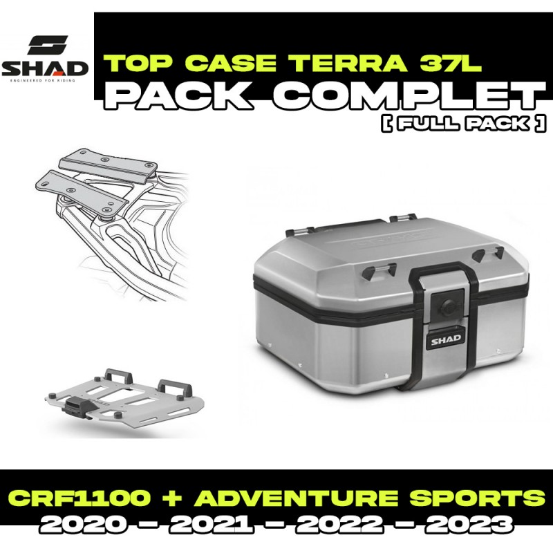 PACK-H0DV10ST-D0TR37100 : Pack Topcase Shad Terra 37L Alu Honda CRF Africa Twin