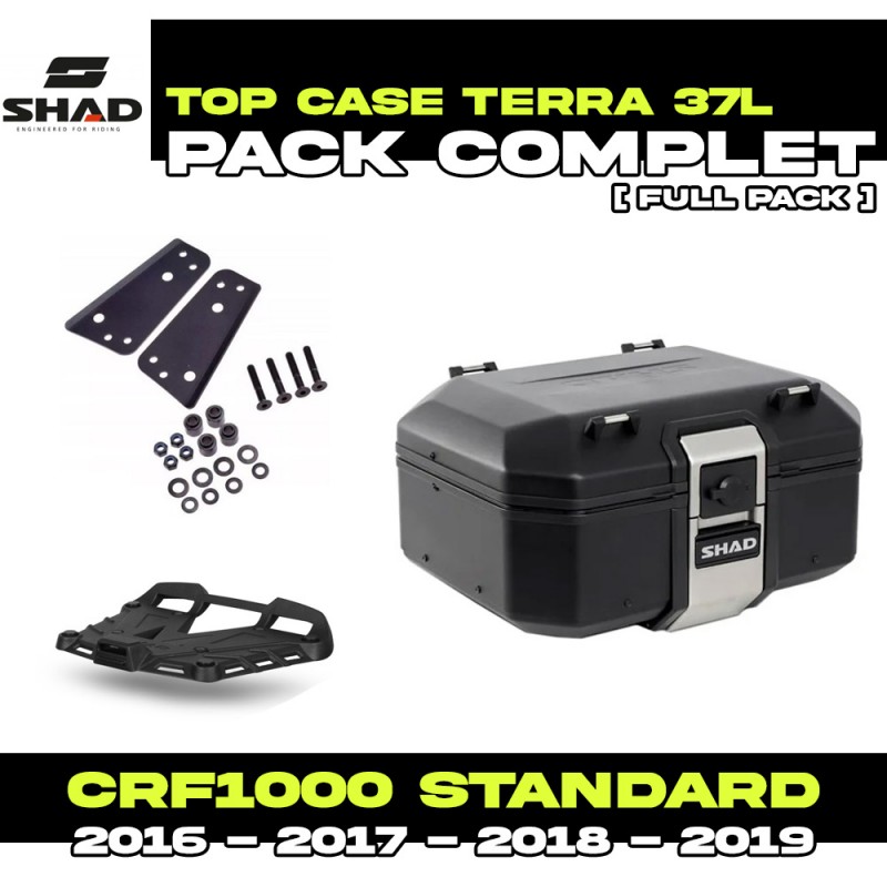 PACK-H0CR12ST-D0TR37100B : Pacco Top Case Shad Terra 37L Nero Honda CRF Africa Twin