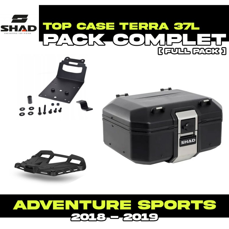 PACK-H0DV18ST-D0TR37100B : Pacchetto Top-Case Shad Terra 37L Nero Honda CRF Africa Twin