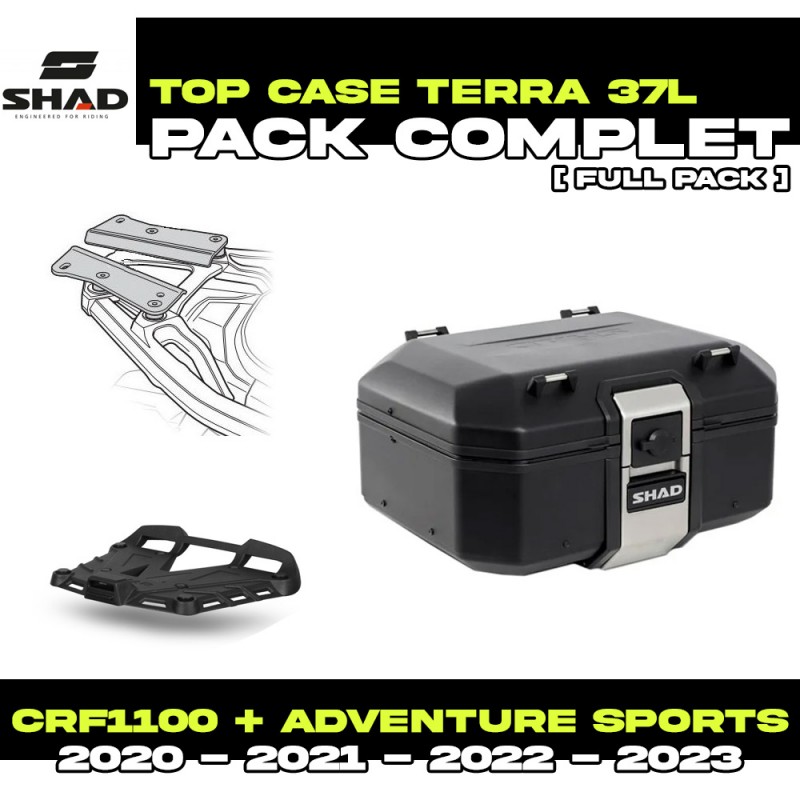 PACK-H0DV10ST-D0TR37100B : Pack Top-Case Shad Terra 37L Schwarz Honda CRF Africa Twin