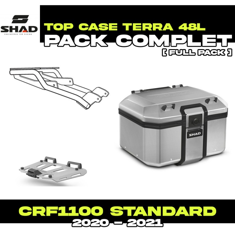 PACK-H0CR10ST-D0TR48100 : Pacchetto Top-Case Shad Terra 48L Alluminio Honda CRF Africa Twin