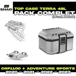 PACK-H0DV10ST-D0TR48100 : Pacchetto Top-Case Shad Terra 48L Alluminio Honda CRF Africa Twin