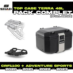 PACK-H0DV10ST-D0TR48100B : Pacchetto Top Case Shad Terra 48L Nero Honda CRF Africa Twin