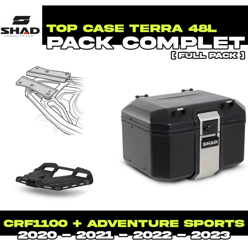 PACK-H0DV10ST-D0TR48100B : Pack Top-Case Shad Terra 48L Negro Honda CRF Africa Twin