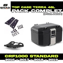 PACK-H0CR12ST-D0TR48100B : Paquete Top-Case Shad Terra 48L Negro Honda CRF Africa Twin