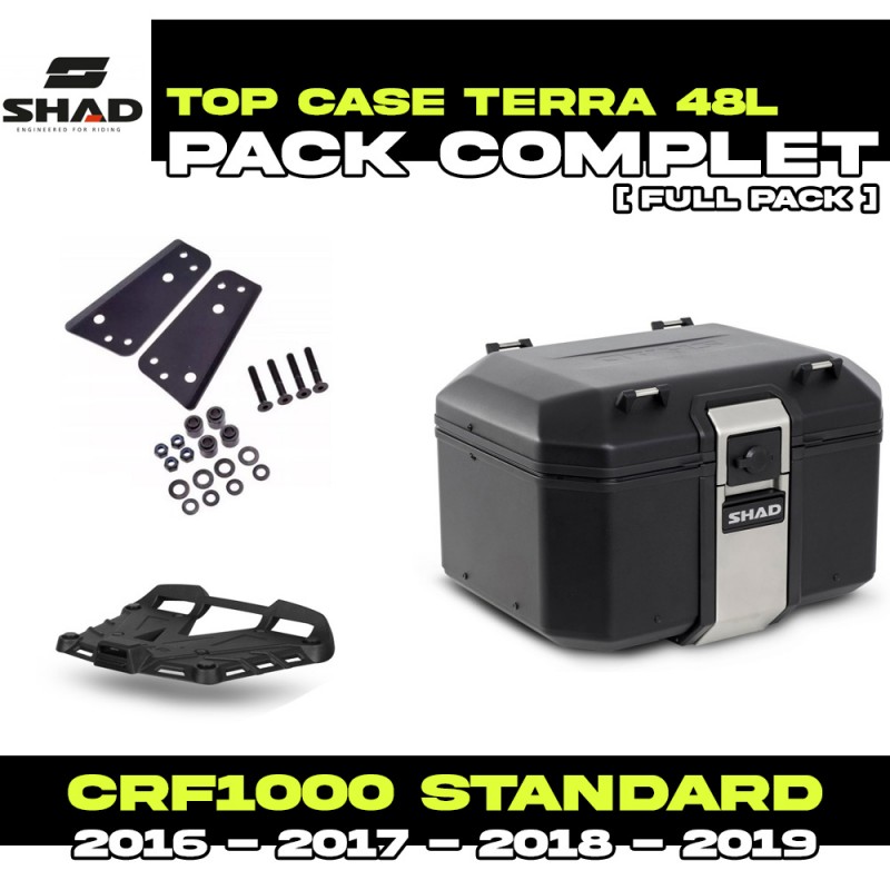 PACK-H0CR12ST-D0TR48100B : Pacchetto Top Case Shad Terra 48L Nero Honda CRF Africa Twin