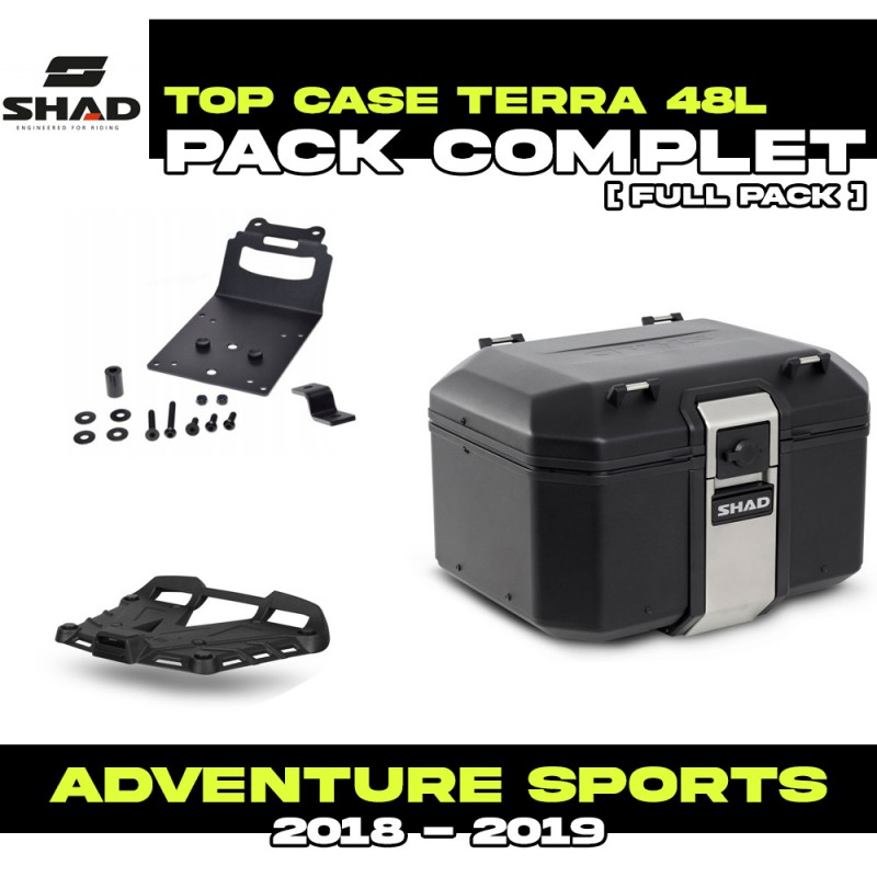 PACK-H0DV18ST-D0TR48100B : Pacco Top-Case Shad Terra 48L Nero Honda CRF Africa Twin