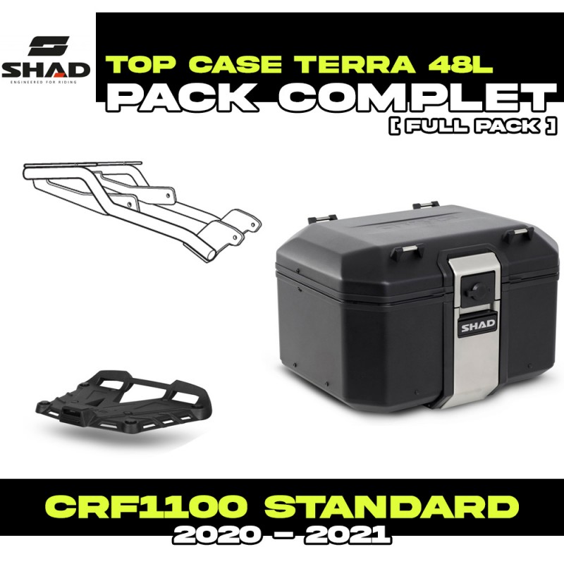 PACK-H0CR10ST-D0TR48100B : Pack Top-Case Shad Terra 48L Negro Honda CRF Africa Twin