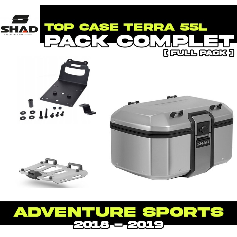 PACK-H0DV18ST-D0TR55100 : Pacchetto Top-Case Shad Terra 55L Alluminio Honda CRF Africa Twin