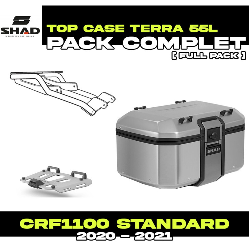 PACK-H0CR10ST-D0TR55100 : Pacchetto Top-Case Shad Terra 55L Alu Honda CRF Africa Twin