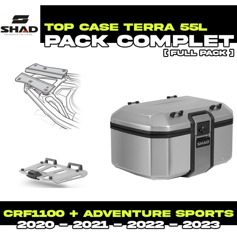 PACK-H0DV10ST-D0TR55100 : Pack Top-Case Shad Terra 55L Alluminio Honda CRF Africa Twin