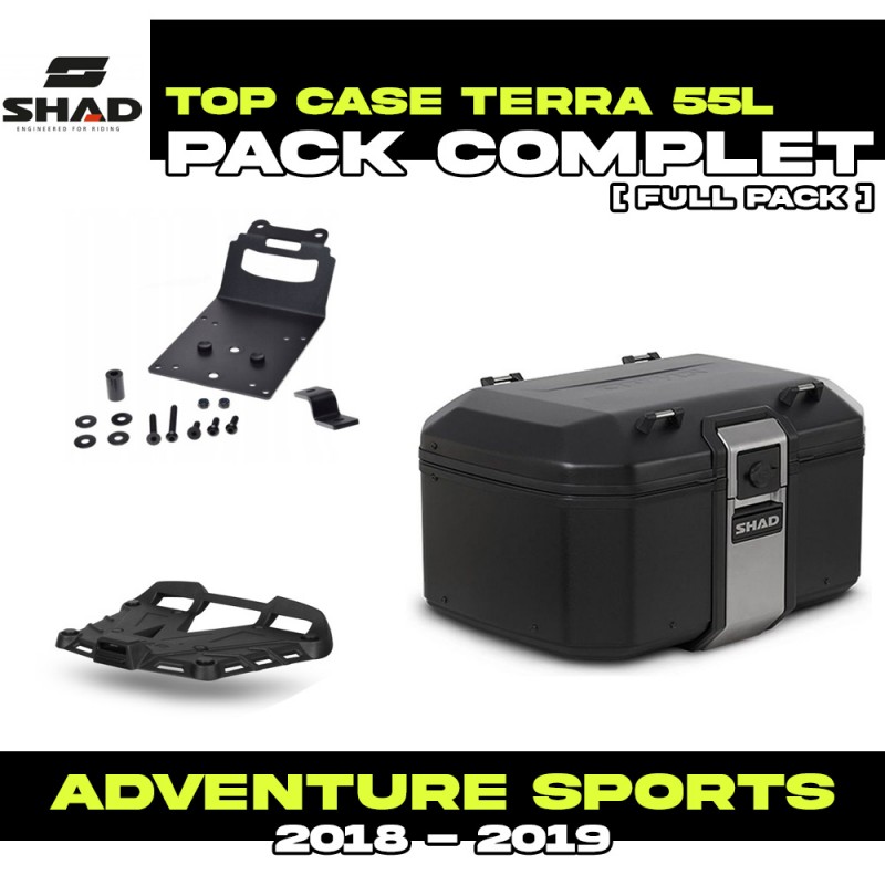 Shad Terra 55L Black Top Box Kit