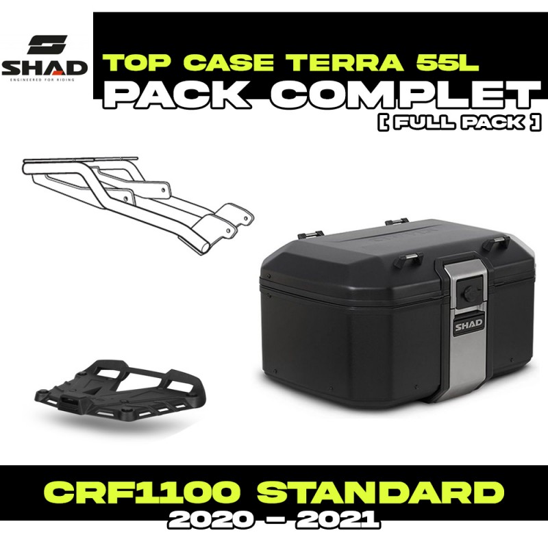 PACK-H0CR10ST-D0TR55100B : Pacco Top-Case Shad Terra 55L Nero Honda CRF Africa Twin