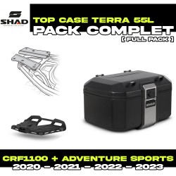 PACK-H0DV10ST-D0TR55100B : Pacchetto Top-Case Shad Terra 55L Nero Honda CRF Africa Twin